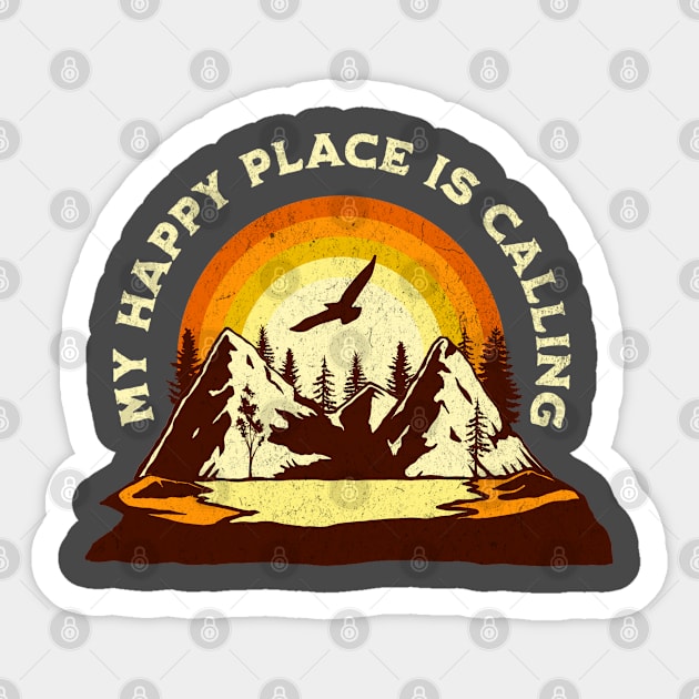 Camping - My happy place is calling Sticker by EndStrong